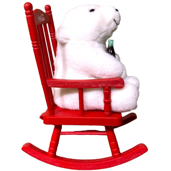 1998 Coca-Cola Animation Collection Polar Bear On Rocking Chair - Picture 12 of 16